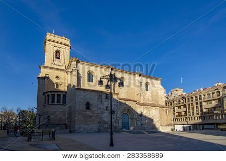 Albacete, Spain, February 2017: Cathedral Of San Juan In City Of Albacete In Castile La Mancha