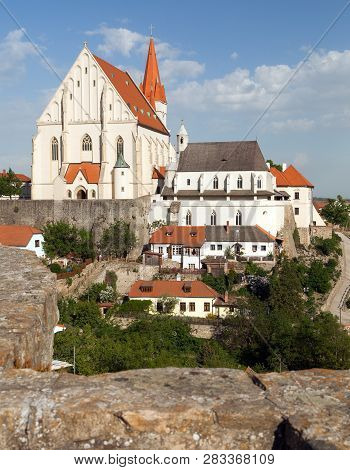 Gothic Church Of St. Nicholas In Czech Kostel Svateho Mikulase, Znojmo, South Moravia, Czech Republi