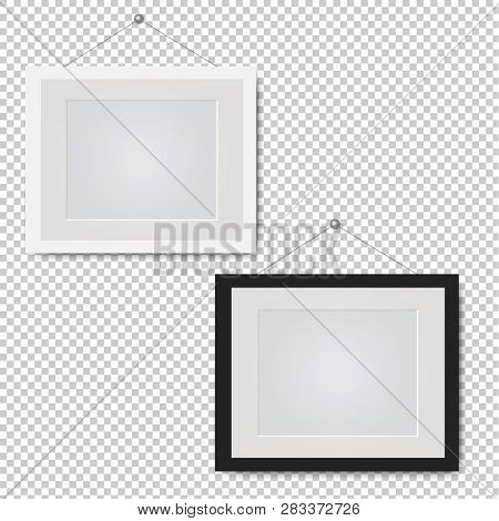 Picture Frame Set Isolated Transparent Background 
