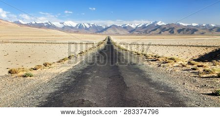 Pamir Highway Or Pamirskij Trakt Landscape Around Pamir Highway M41 International Road Mountains In 