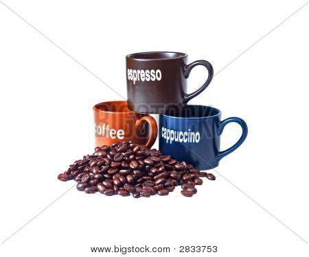 Šálků kávy zrnkové kávy