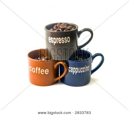 Šálků kávy zrnkové kávy