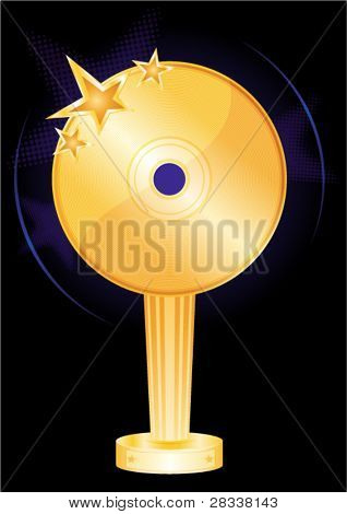 Oro music awards para diseños de industria de la música