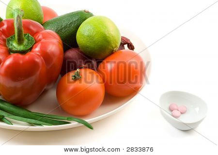 Légumes frais contre la pilule Vitimin