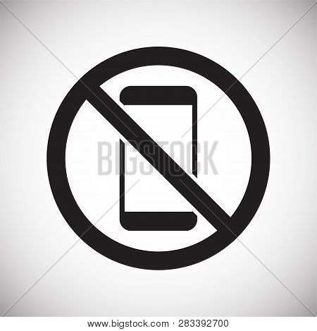No Smartphone Allowed Sign On White Background For Graphic And Web Design, Modern Simple Vector Sign