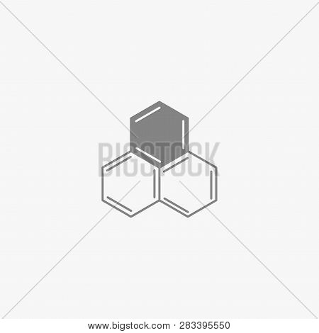 Vector Honey Comb And Beekeeping Logo Design. Bees Wax Logotype From Chemical Formulas Of Anthracene