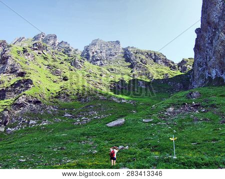 Mountain Alvier In The Appenzell Alps Mountain Range - Canton Of St. Gallen, Switzerland