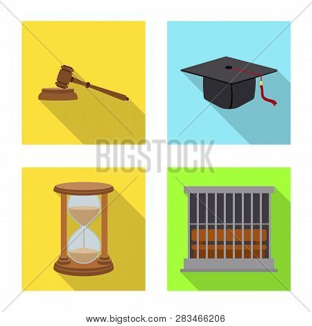 Vector Illustration Of Law And Lawyer Icon. Set Of Law And Justice Stock Vector Illustration.