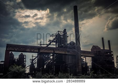 Industrial Architecture Of Ironworks In Lower Vitkovice, Ostrava Town, Czech Republic, Europe.