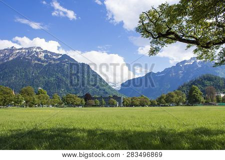 Park Hohematte. View Of The Alps. Interlaken