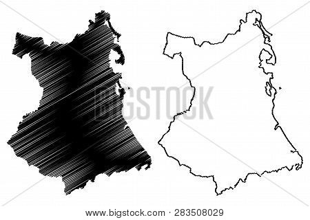 Phu Yen Province (socialist Republic Of Vietnam, Subdivisions Of Vietnam) Map Vector Illustration, S