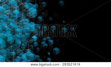 New Technology Corporate Business And Development Conceptual Background, On Black