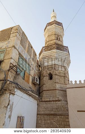 Al Shafi Mosque Nearby Balad Shopping Area In Jeddah, Saudi Arabia