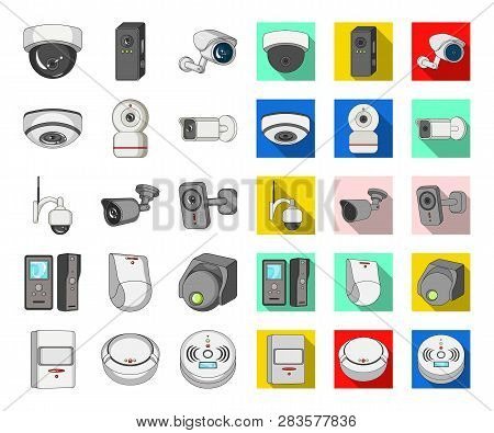 Isolated Object Of Cctv And Camera Sign. Set Of Cctv And System Vector Icon For Stock.
