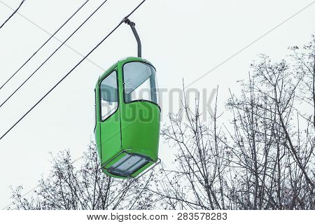 Funicular In Amusement Park, Close Up, Day