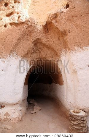 Mieszkalnych jaskinie troglodyta w Matmata, Tunezja, Afryka