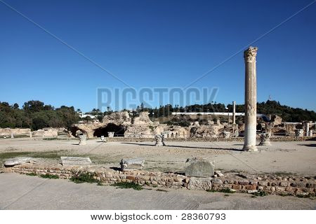 Tunisia. Ancient Carthage. The Antonine Baths