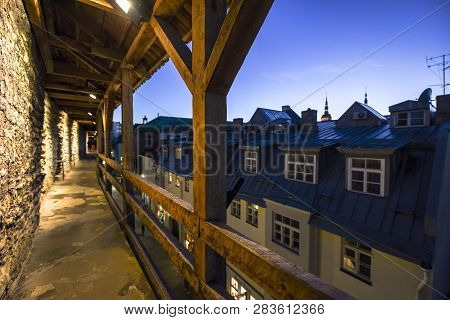 Tallinn, Estonia, November 3, 2018 Vanalinn Old Town Historic Centre Of Tallinn