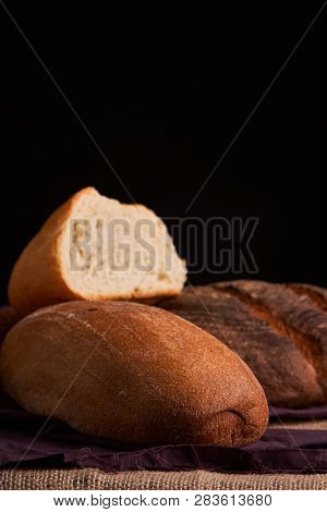 Breads Concept Of Teasty Home Food Close Up On Table