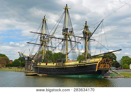 Salem, Ma, Usa - Aug 15, 2014: Friendship Of Salem At The Salem Maritime National Historic Site (nhs