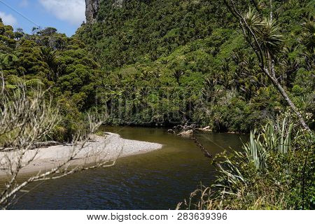 Pororari River Track, Landscape On The Pororari River Track, New Zealand, South Island, Wild New Zea