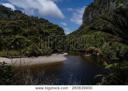 Pororari River Track, Landscape On The Pororari River Track, New Zealand, South Island, Wild New Zea