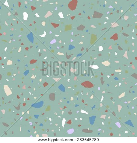 Spring Green Earthy Tone Terrazzo Backdrop Texture