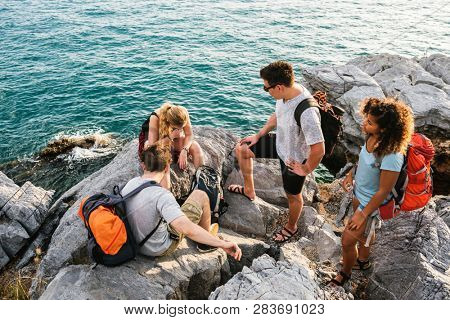 Backpackers on an adventure