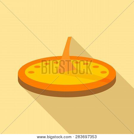 Sundial Icon. Flat Illustration Of Sundial Vector Icon For Web Design