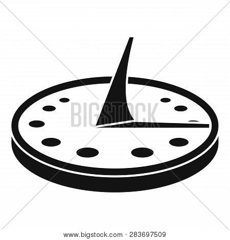 Sundial Icon. Simple Illustration Of Sundial Vector Icon For Web Design Isolated On White Background