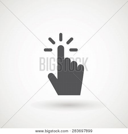 Hand Clicking Icon, Click Stock Vector Illustration Flat Design Clicking Finger Icon, Hand Pointer.