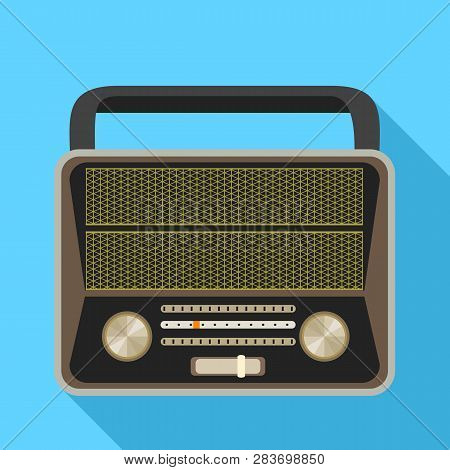 Analog Radio Icon. Flat Illustration Of Analog Radio Vector Icon For Web Design