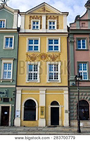 Poznan/poland - February 6th 2019: The Old Town Square With Historic Buildings, Popular Touristic De