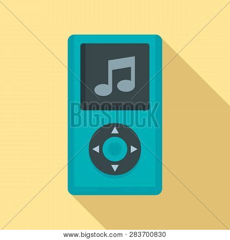 Portable Music Player Icon. Flat Illustration Of Portable Music Player Vector Icon For Web Design