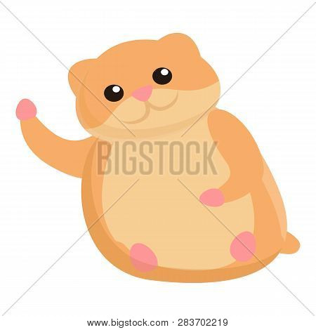 Big Hamster Icon. Cartoon Of Big Hamster Vector Icon For Web Design Isolated On White Background