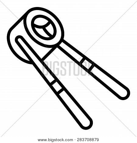 Sushi Roll Sticks Icon. Outline Sushi Roll Sticks Vector Icon For Web Design Isolated On White Backg