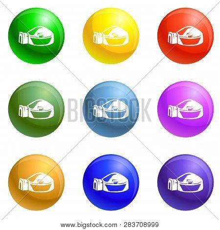 Big Igloo Icons Vector 9 Color Set Isolated On White Background For Any Web Design