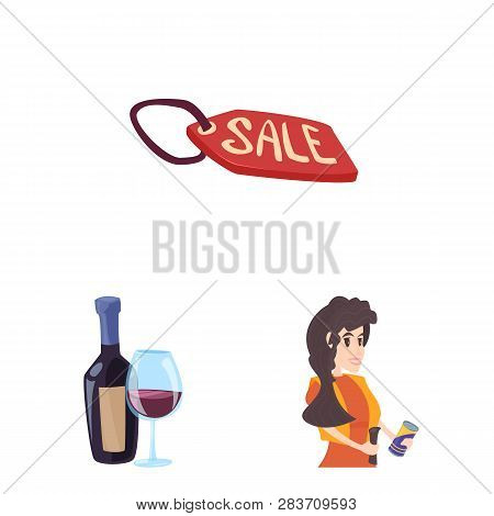 Vector Design Of Food And Drink Icon. Set Of Food And Store Stock Vector Illustration.
