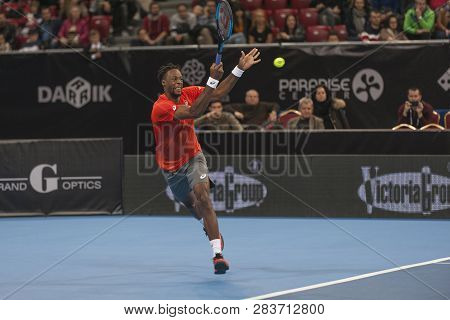 Sofia - February 05.2019: Gael Monfils (fra) Participate At The Atp Sofia Open Tournament In Sofia, 