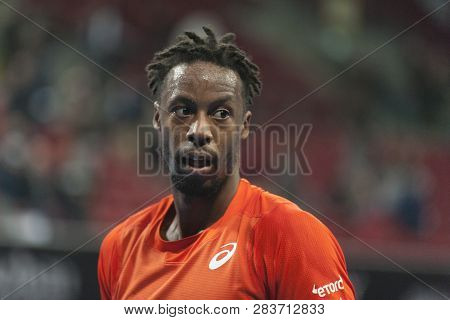 Sofia - February 05.2019: Gael Monfils (fra) Participate At The Atp Sofia Open Tournament In Sofia, 