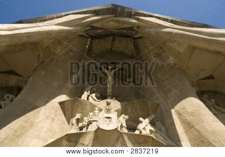 바르셀로나에서 사그라다 파밀리아의 세부 사항
