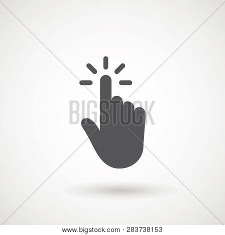 Hand Clicking Icon, Click Stock Vector Illustration Flat Design Clicking Finger Icon, Hand Pointer.