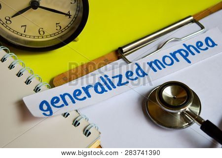 Generalized Morphea On Healthcare Concept Inspiration On Yellow Background