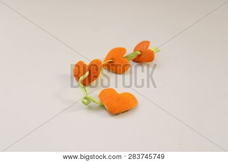 The Garland Made From A Heart-shaped Orange Peels