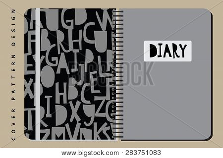 Notebook And Diary Cover Design For Print With Pattern Included.