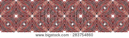 Wine Red Seamless Border Scroll. Geometric Watercolor Frame. Artistic Seamless Pattern. Medallion Re