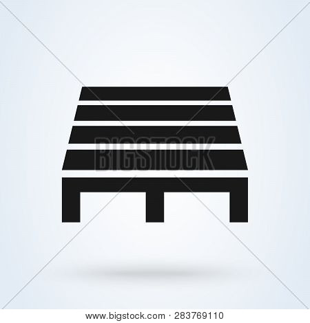 Pallet Icon Vector. Pallet Design Concept From Delivery And Logistic Collection