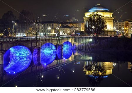Turin, Piedmont, Italy. December 2018. The Church Of The Great Mother Of God