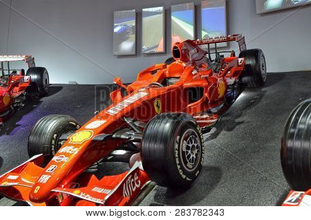 At The Ferrari Museum, The Room Where The World-class Formula 1 Winning Cars Are Displayed
