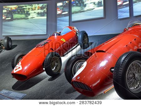 At The Ferrari Museum, The Room Where The World-class Formula 1 Winning Cars Are Displayed